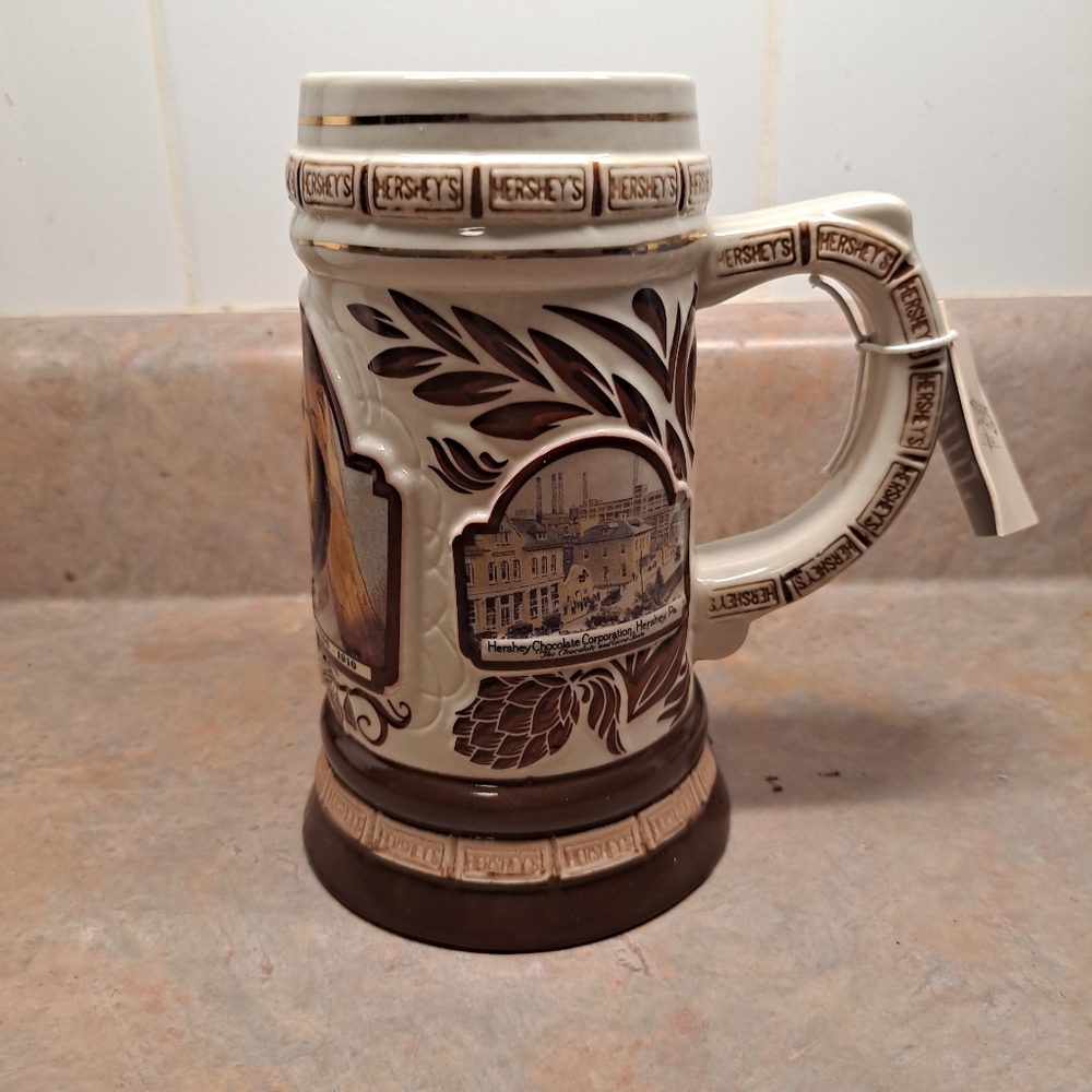 NWT HERSHEY'S CHOCOLATE PA FACTORY & Cocoa Bean Baby Historical Stein